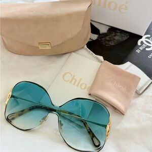 Chloe’ rimless CE162S square sunglasses